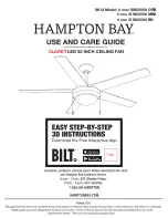 Preview for 1 page of HAMPTON BAY CLARET Use And Care Manual