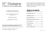 Предварительный просмотр 2 страницы HAMPTON BAY Clarington 503 837 Owner'S Manual