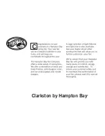 Предварительный просмотр 2 страницы HAMPTON BAY Clarkston Owner'S Manual