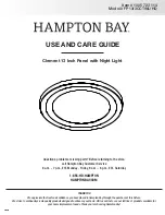 Предварительный просмотр 1 страницы HAMPTON BAY Clement FP13/3CCT/NL/HD Use And Care Manual