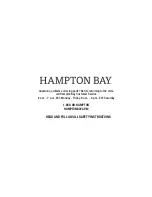 Предварительный просмотр 6 страницы HAMPTON BAY Clement FP13/3CCT/NL/HD Use And Care Manual