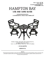 Предварительный просмотр 1 страницы HAMPTON BAY COOPERSMITH 3-PIECE HIGH DINING SET FZS80386HS-ST Use And Care Manual