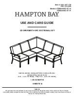 HAMPTON BAY COOPERSMITH 5PC SECTIONAL SET FZS80406D-ST-N Use And Care Manual preview