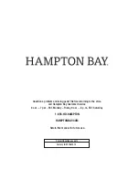 Preview for 7 page of HAMPTON BAY CRESTRIDGE FTS61215 Use And Care Manual