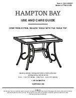 HAMPTON BAY CRESTRIDGE FTS61215B Use And Care Manual предпросмотр