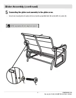 Preview for 9 page of HAMPTON BAY Crestridge Padded Sling Glider RTS019N Use And Care Manual