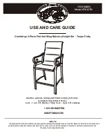 Предварительный просмотр 9 страницы HAMPTON BAY Crestridge TCS28PJ Use And Care Manual