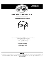 HAMPTON BAY D13106-O Use And Care Manual preview