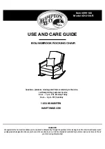 HAMPTON BAY D13106-R Use And Care Manual preview