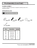 Предварительный просмотр 4 страницы HAMPTON BAY Delaronde 4 Piece Conversation Set GLS-61155-4DSX Assembly Instructions Manual