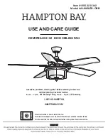 HAMPTON BAY Devereaux II Use And Care Manual предпросмотр