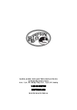 Preview for 11 page of HAMPTON BAY DIY-900PS Use And Care Manual