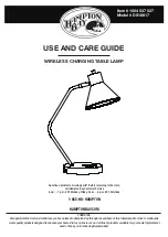 HAMPTON BAY DS18617 Use And Care Manual preview