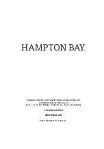 Предварительный просмотр 9 страницы HAMPTON BAY DSHD1604D Use And Care Manual