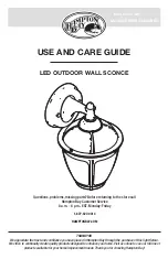 HAMPTON BAY DWSW20030LBKC Use And Care Manual preview