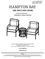 Предварительный просмотр 1 страницы HAMPTON BAY EDINA BAY FRN-314241 Use And Care Manual