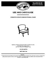 Preview for 1 page of HAMPTON BAY EDINGTON 141-034-RSC Use And Care Manual