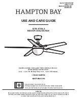 HAMPTON BAY ESALA AK395-CB Use And Care Manual preview