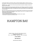 Preview for 19 page of HAMPTON BAY ESALA AK395-CB Use And Care Manual