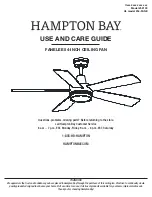 Preview for 1 page of HAMPTON BAY FANELEE Use And Care Manual