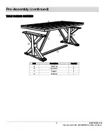 Preview for 14 page of HAMPTON BAY FARMHOUSE WOOD DINING WITH PICNIC BENCHES... Use And Care Manual