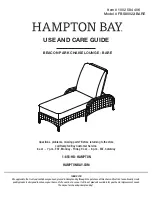 HAMPTON BAY FBS80022-BARE Use And Care Manual предпросмотр