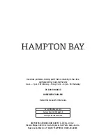 Предварительный просмотр 10 страницы HAMPTON BAY FCS60610R-ST1 Use And Care Manual