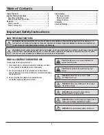 Preview for 2 page of HAMPTON BAY FCS60610S-2PK Use And Care Manual