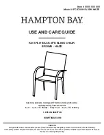 HAMPTON BAY FCS70391G-2PK-HAZE Use And Care Manual предпросмотр