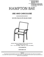 HAMPTON BAY FCS70391G-2PKEC Use And Care Manual preview