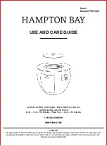 HAMPTON BAY FP21525 Use And Care Manual preview