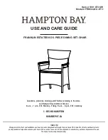 Preview for 1 page of HAMPTON BAY Franklin Estates KD Use And Care Manual