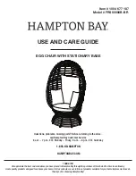 Предварительный просмотр 1 страницы HAMPTON BAY FRS50006B-BR Use And Care Manual