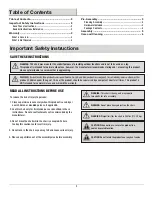 Preview for 2 page of HAMPTON BAY FRS60860R-ST1 Use And Care Manual