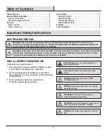 Preview for 2 page of HAMPTON BAY FRS70550-ST Use And Care Manual