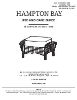 HAMPTON BAY FRS80812CF-BARE Use And Care Manual предпросмотр