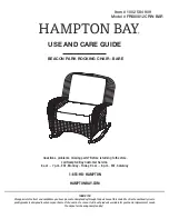 Preview for 1 page of HAMPTON BAY FRS80812CRW-BAR Use And Care Manual