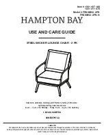 HAMPTON BAY FRS80952-2PK Use And Care Manual preview