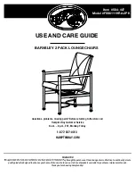 HAMPTON BAY FSS61119RA-2PK Use And Care Manual preview