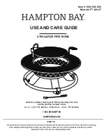 HAMPTON BAY FT-86147 Use And Care Manual preview
