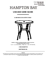 Preview for 1 page of HAMPTON BAY FTA60762A Use And Care Manual