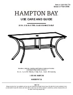 HAMPTON BAY FTS01399B Use And Care Manual предпросмотр