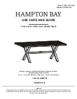 Предварительный просмотр 1 страницы HAMPTON BAY FTS61151 Use And Care Manual