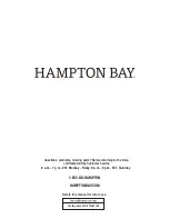 Preview for 8 page of HAMPTON BAY FTS61189 Use And Care Manual