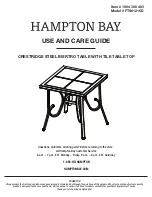 HAMPTON BAY FTS61215D Use And Care Manual preview