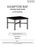 HAMPTON BAY FTS70660 Use And Care Manual preview