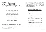 Preview for 2 page of HAMPTON BAY Fulton 140201 Owner'S Manual