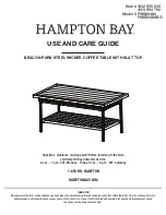 HAMPTON BAY FWS80486BG Use And Care Manual preview