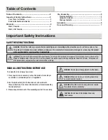 Preview for 2 page of HAMPTON BAY FWS80486BG Use And Care Manual