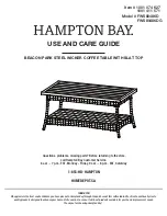 HAMPTON BAY FWS80486D Use And Care Manual предпросмотр